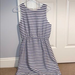 Blue and white striped J.Crew dress